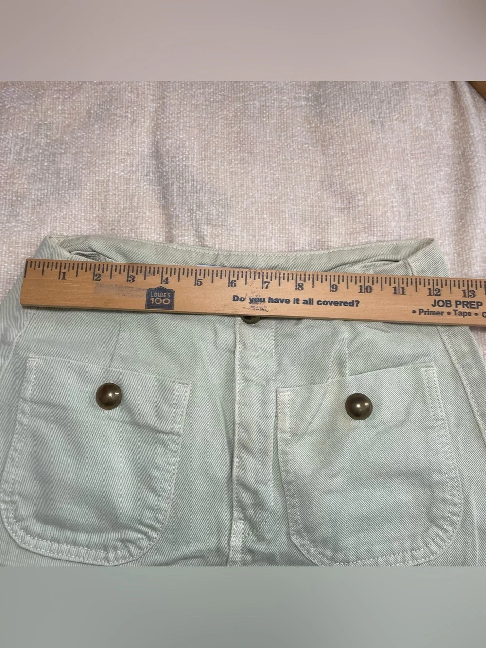 Zara Woman Mint Green Wide-Leg Jeans Front Patch pockets size 2 100% cotton - Picture 11 of 12